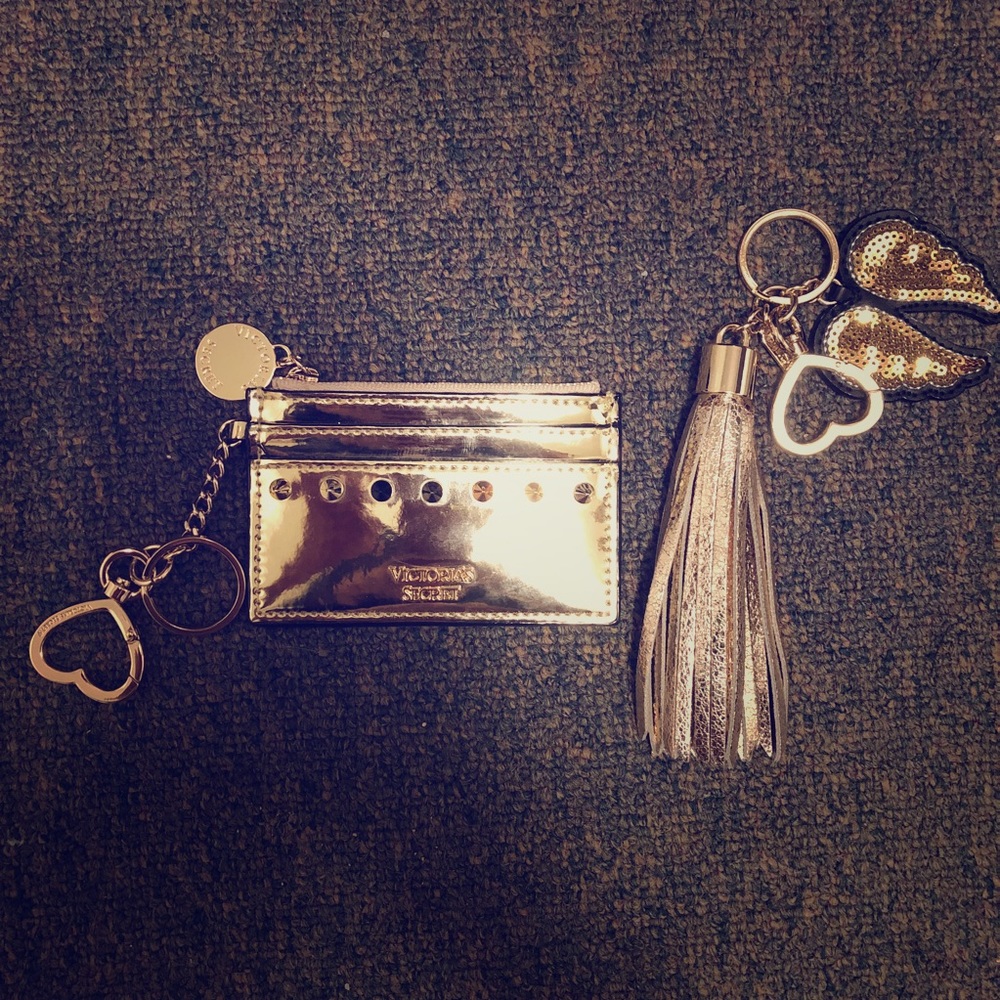Victoria Secret card holder and key chain set